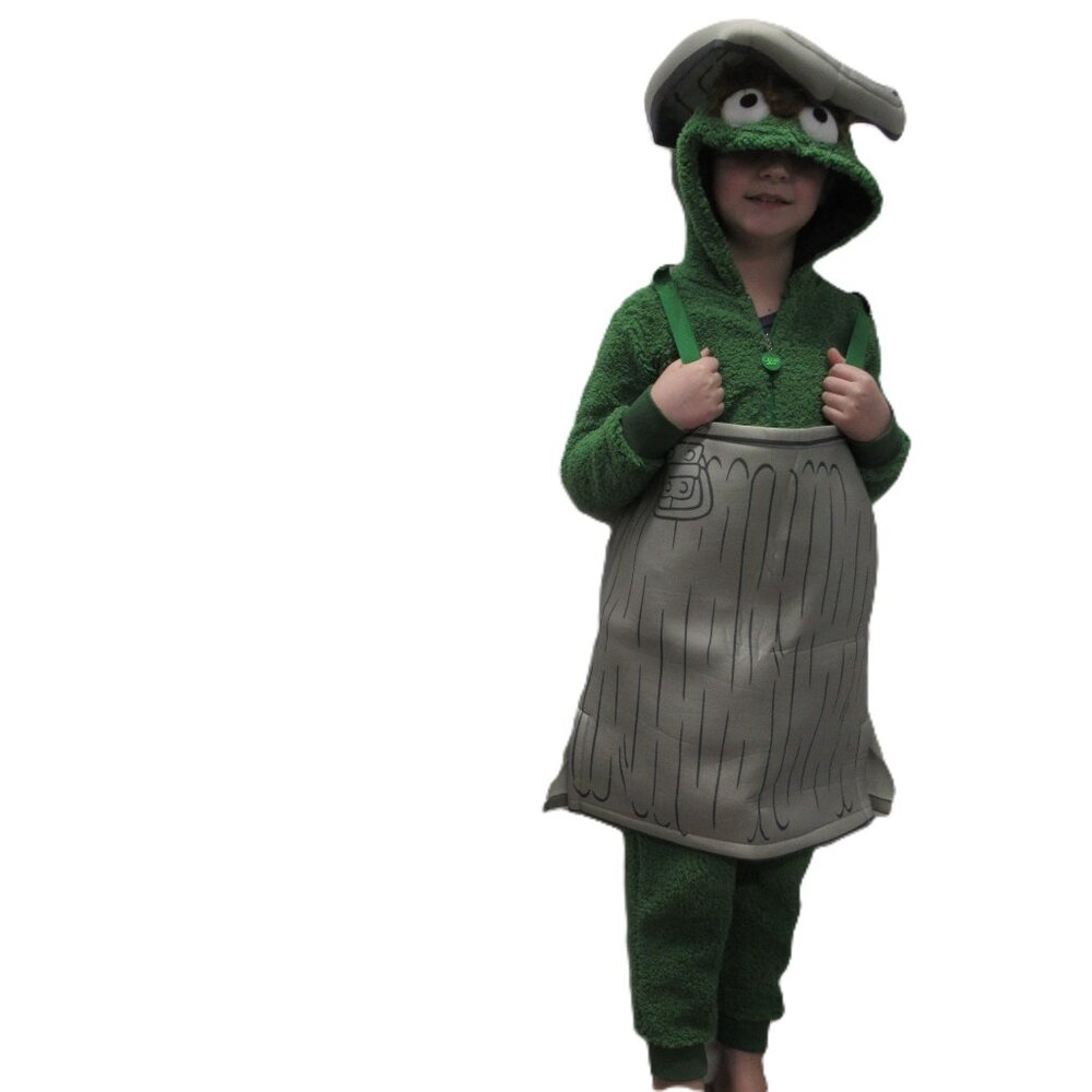 Sesame Street Oscar the Grouch Costume Officially Licensed 3D Spirit sz M 8-10 - Picture 2 of 5